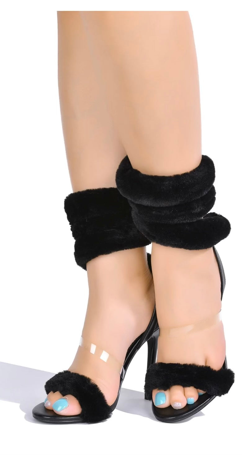“Lambo” fuzzy heels
