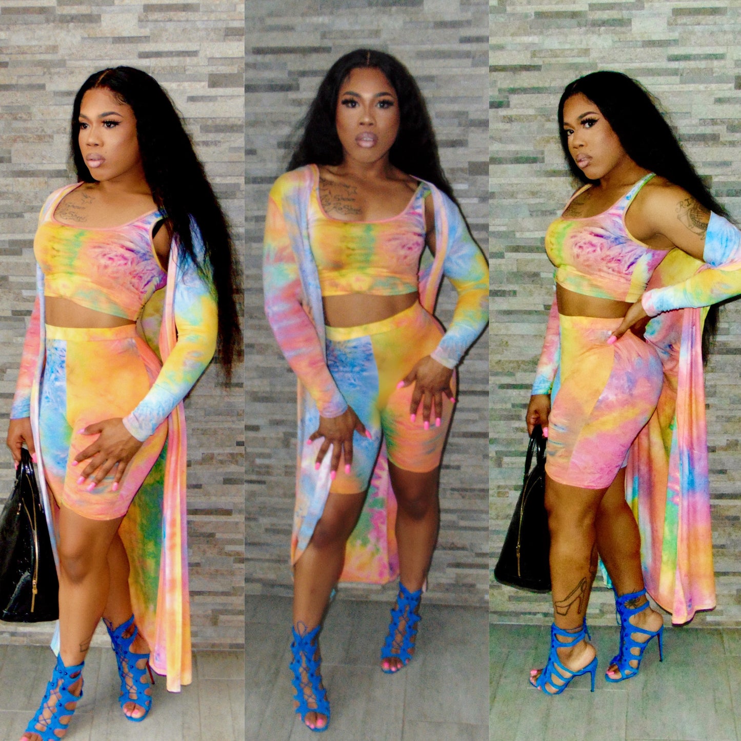 “Sherbert” three piece - Stilletoes Plus KV