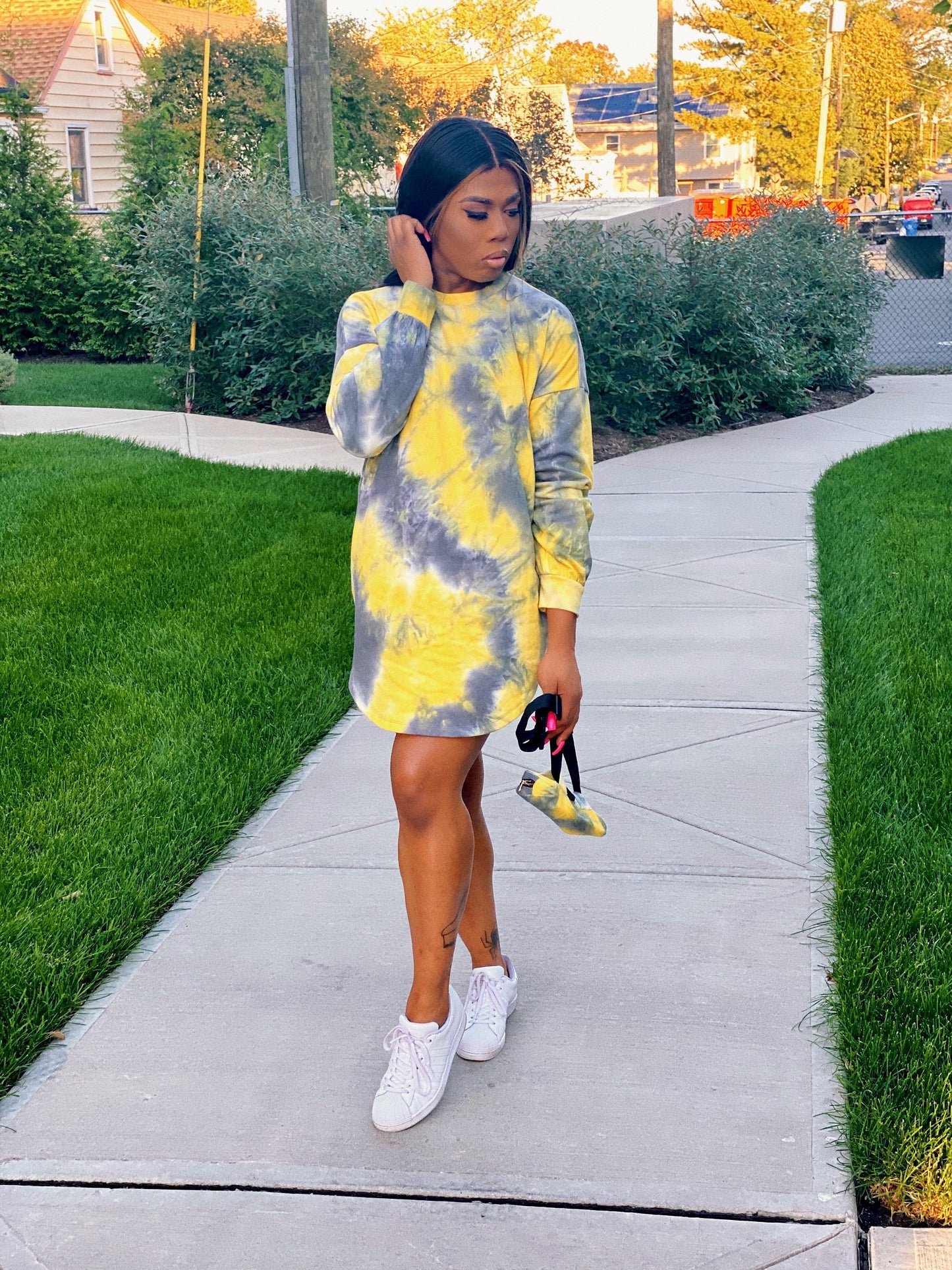 “Swagg” shirt dress with fanny pack - Stilletoes Plus KV