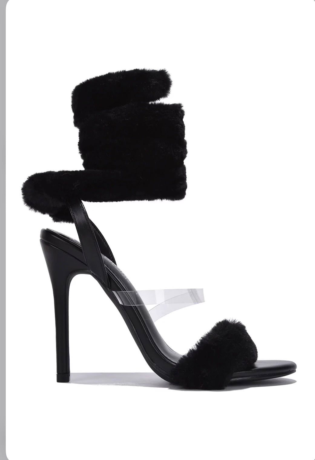 “Lambo” fuzzy heels