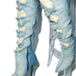 "KK Denim" Thigh High  Denim Boots - Stilletoes Plus KV