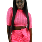 "Kouture" Pink Skirt Set - Stilletoes Plus KV