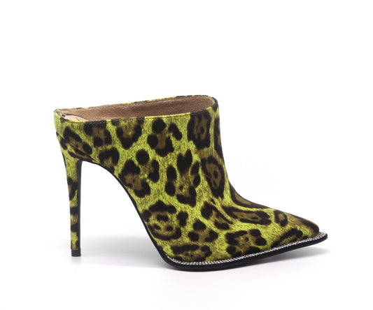 “Jungle”  Slide In Mules - Stilletoes Plus KV