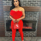 “Valentine” Feather Jumpsuit