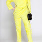 “Lemon Lime” Velvet drawstring top and pants set - Stilletoes Plus KV