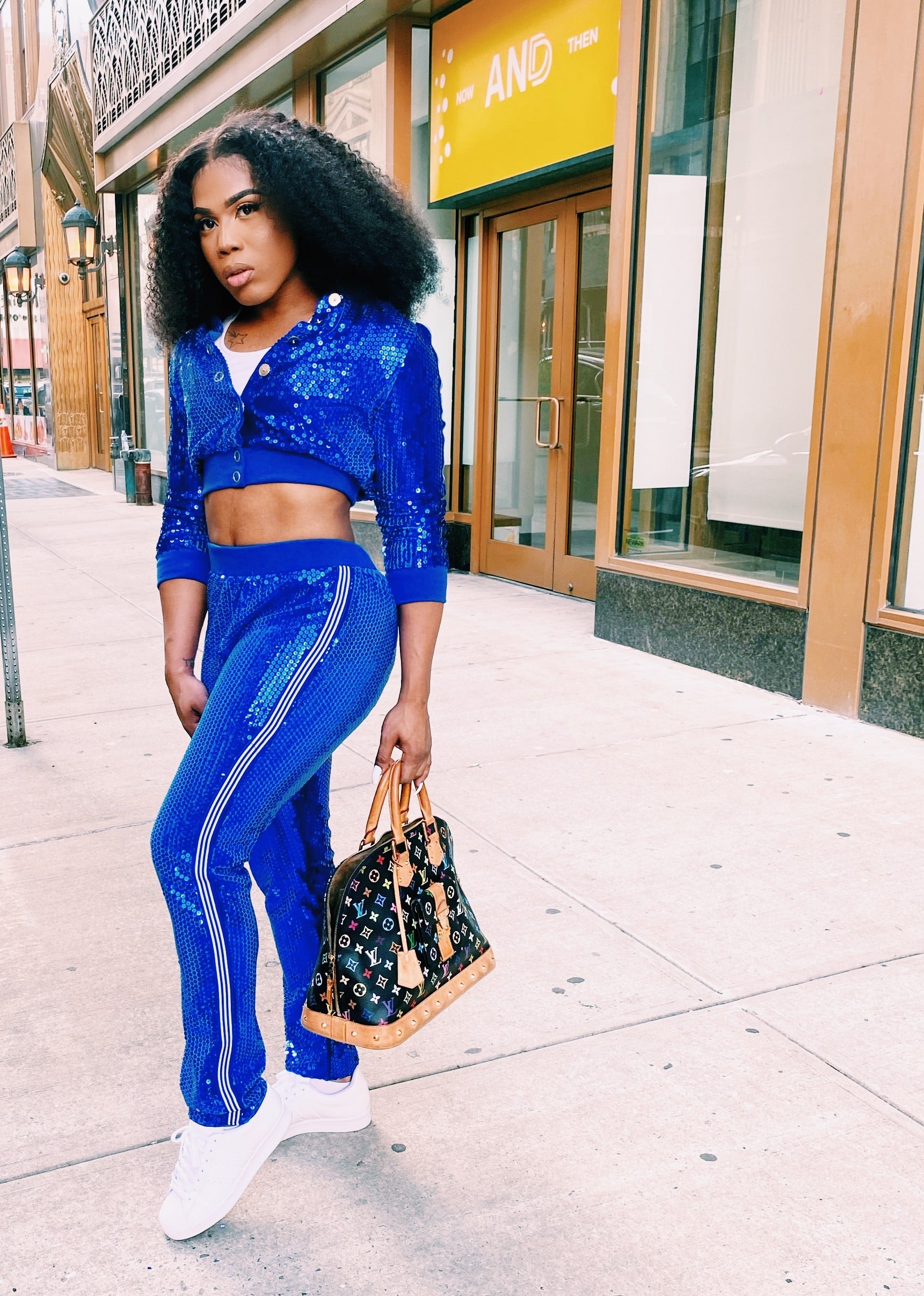 “Flashing Lights”  sequin two piece - Stilletoes Plus KV