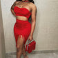 "No Time" Cutout Tube Dress